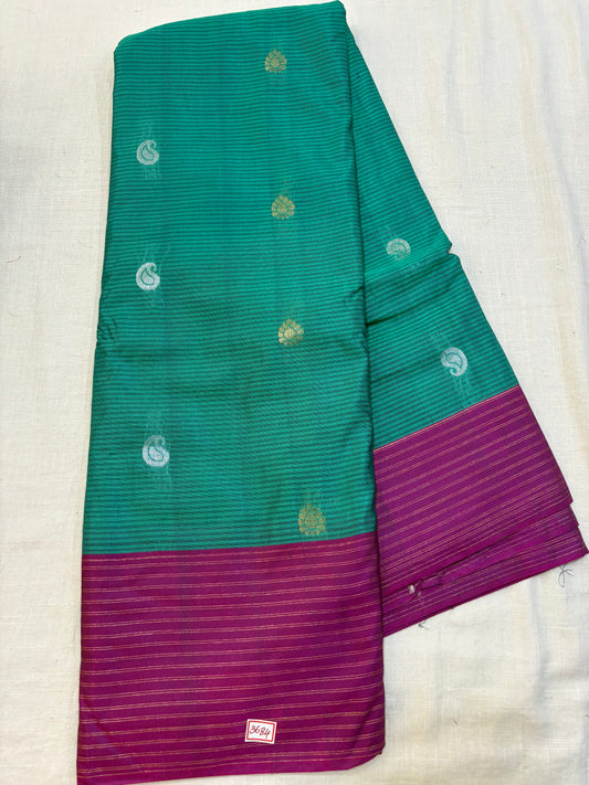Semi Gadwal Sico Lines Border Saree