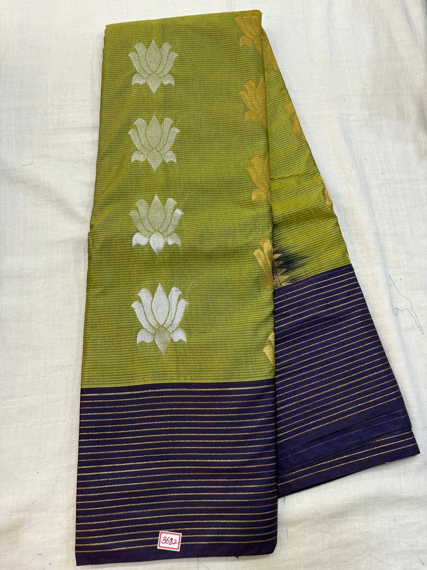 Semi Gadwal Sico Lines Border Saree