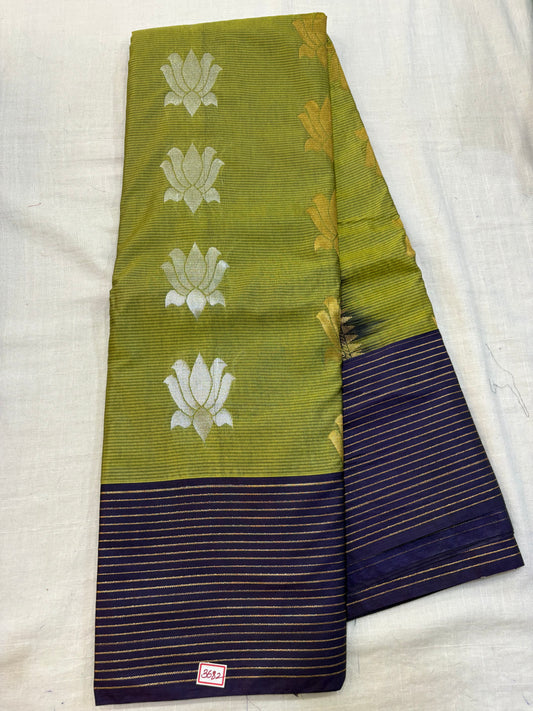 Semi Gadwal Sico Lines Border Saree