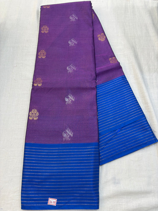 Semi Gadwal Sico Lines Border Saree