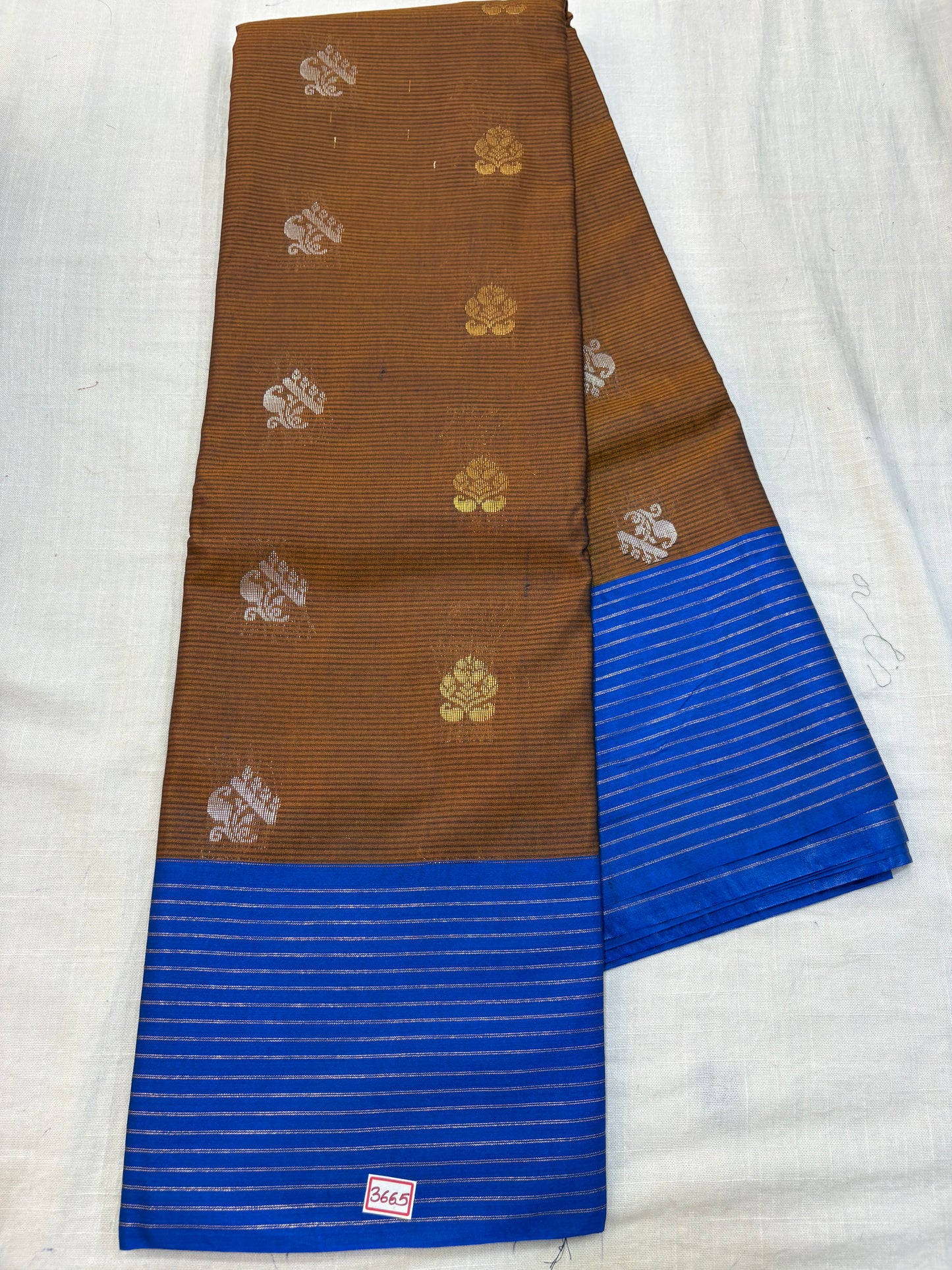 Semi Gadwal Sico Lines Border Saree