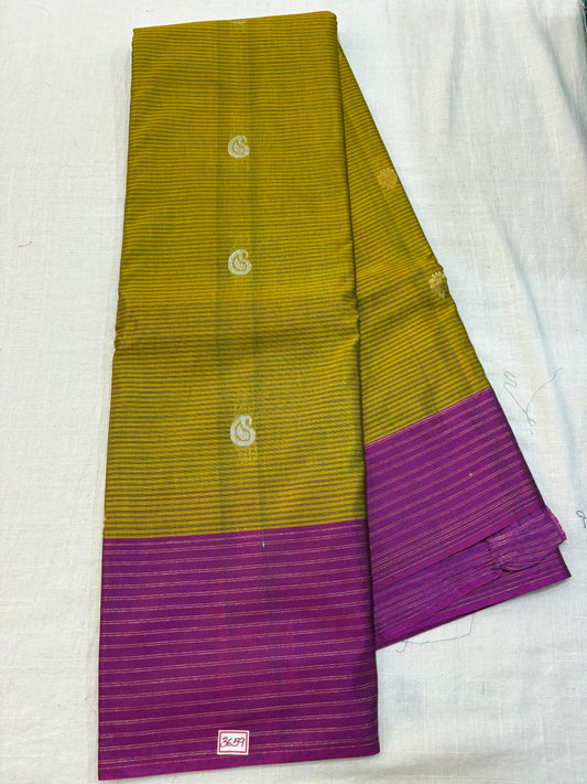 Semi Gadwal Sico Lines Border Saree