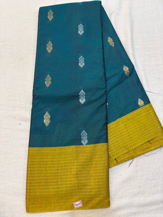 Semi Gadwal Sico Lines Border Saree