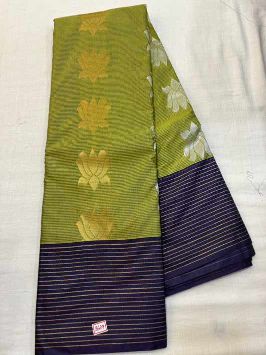 Semi Gadwal Sico Lines Border Saree