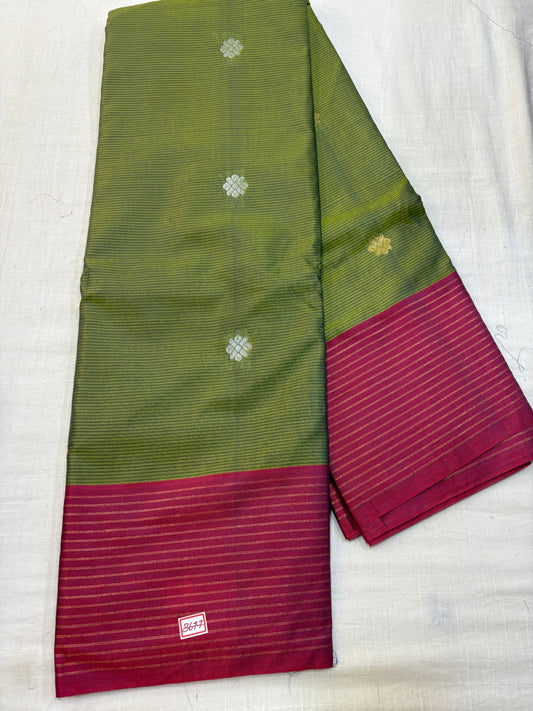 Semi Gadwal Sico Lines Border Saree