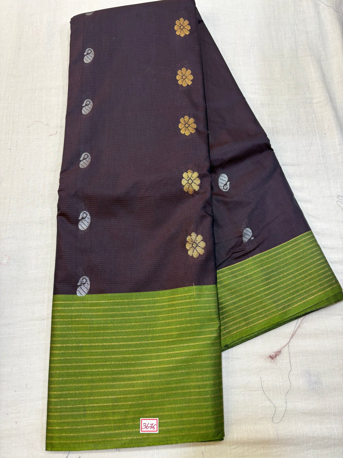 Semi Gadwal Sico Lines Border Saree