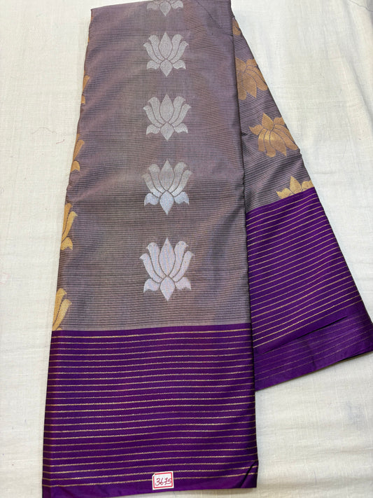 Semi Gadwal Sico Lines Border Saree