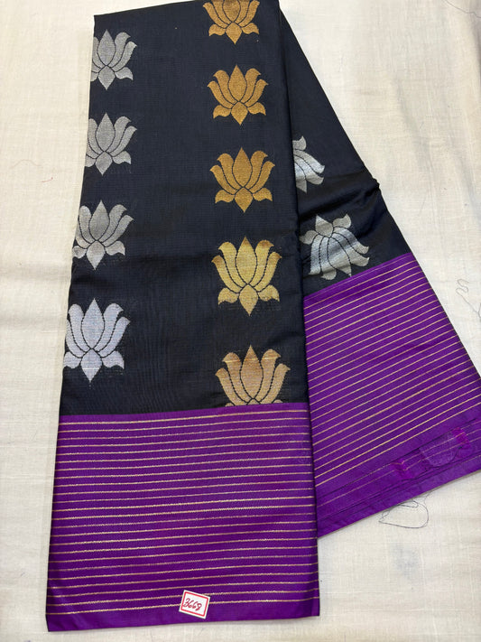 Semi Gadwal Sico Lines Border Saree