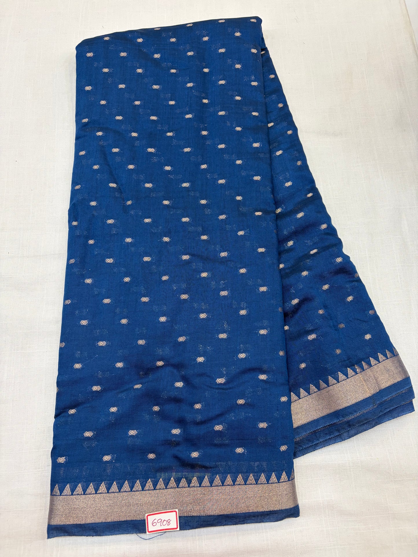 Blue Soft Dola Silk Sarees with Pink Blouse