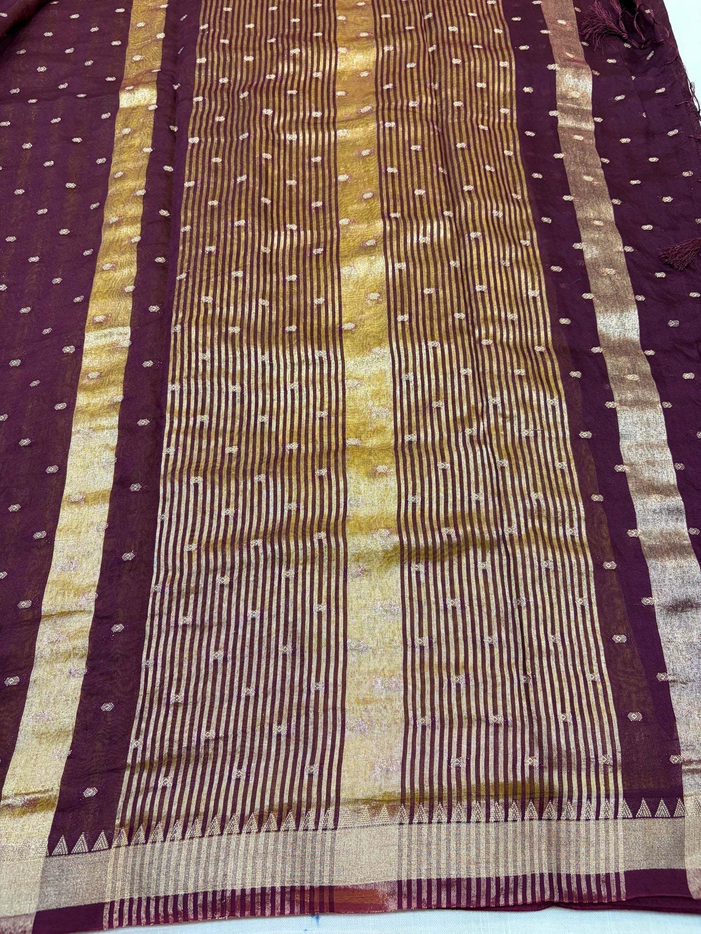 Self Wine Soft Dola Silk Sarees with Yellow Blouse