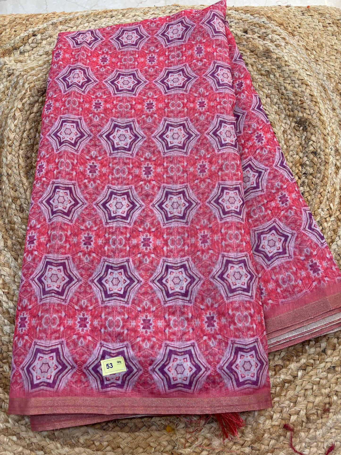 Slub Cotton Printed