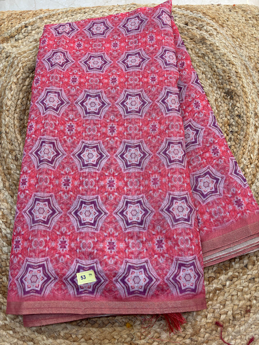 Slub Cotton Printed