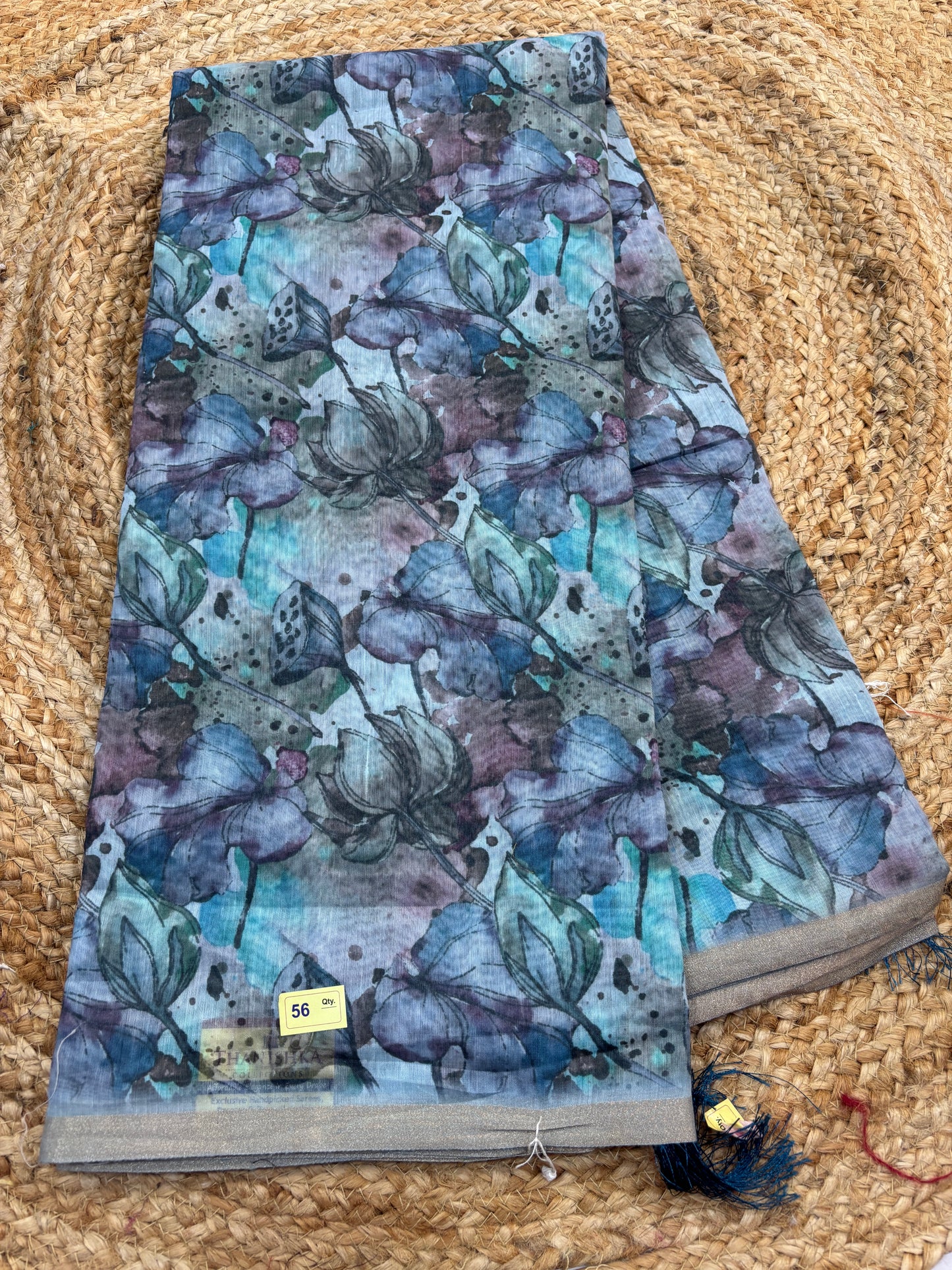 Slub Cotton Printed