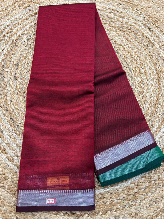 Mangalgiri Silk small  border Saree