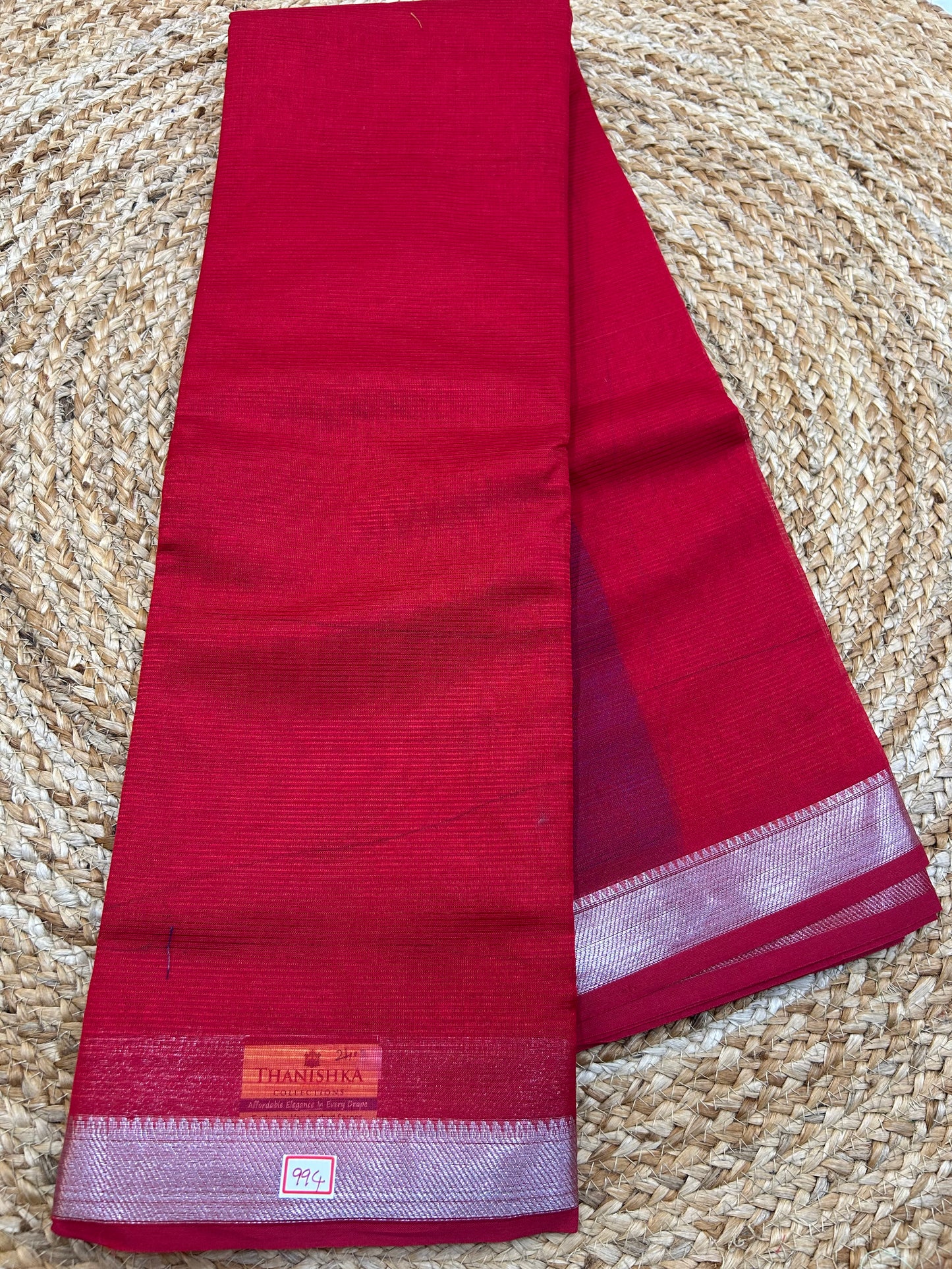 Mangalgiri Silk small  border Saree