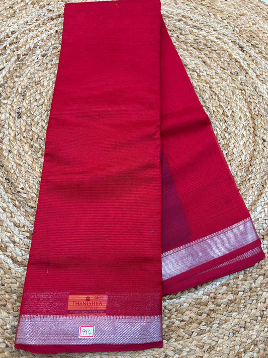 Mangalgiri Silk small  border Saree