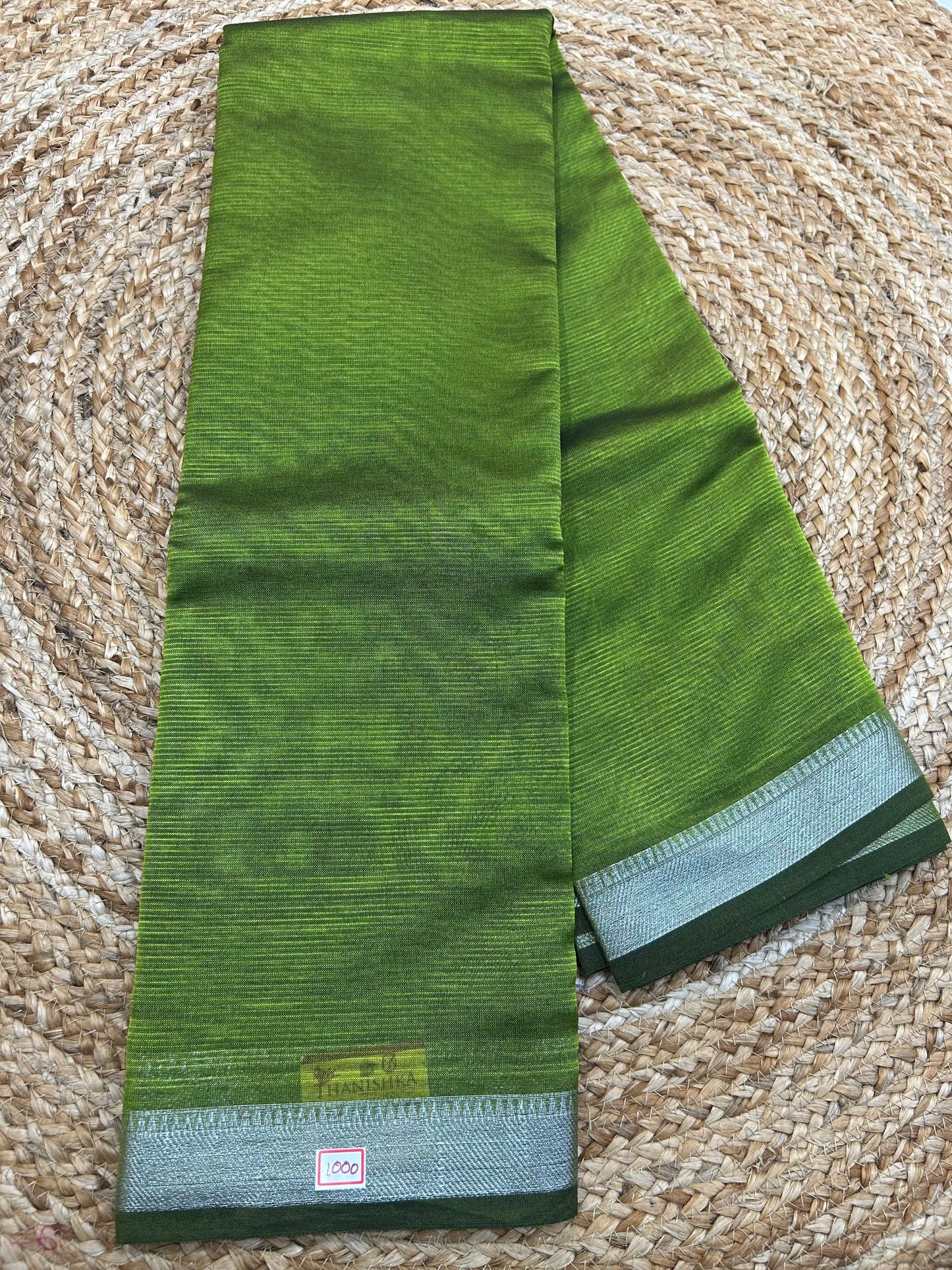 Mangalgiri Silk small  border Saree