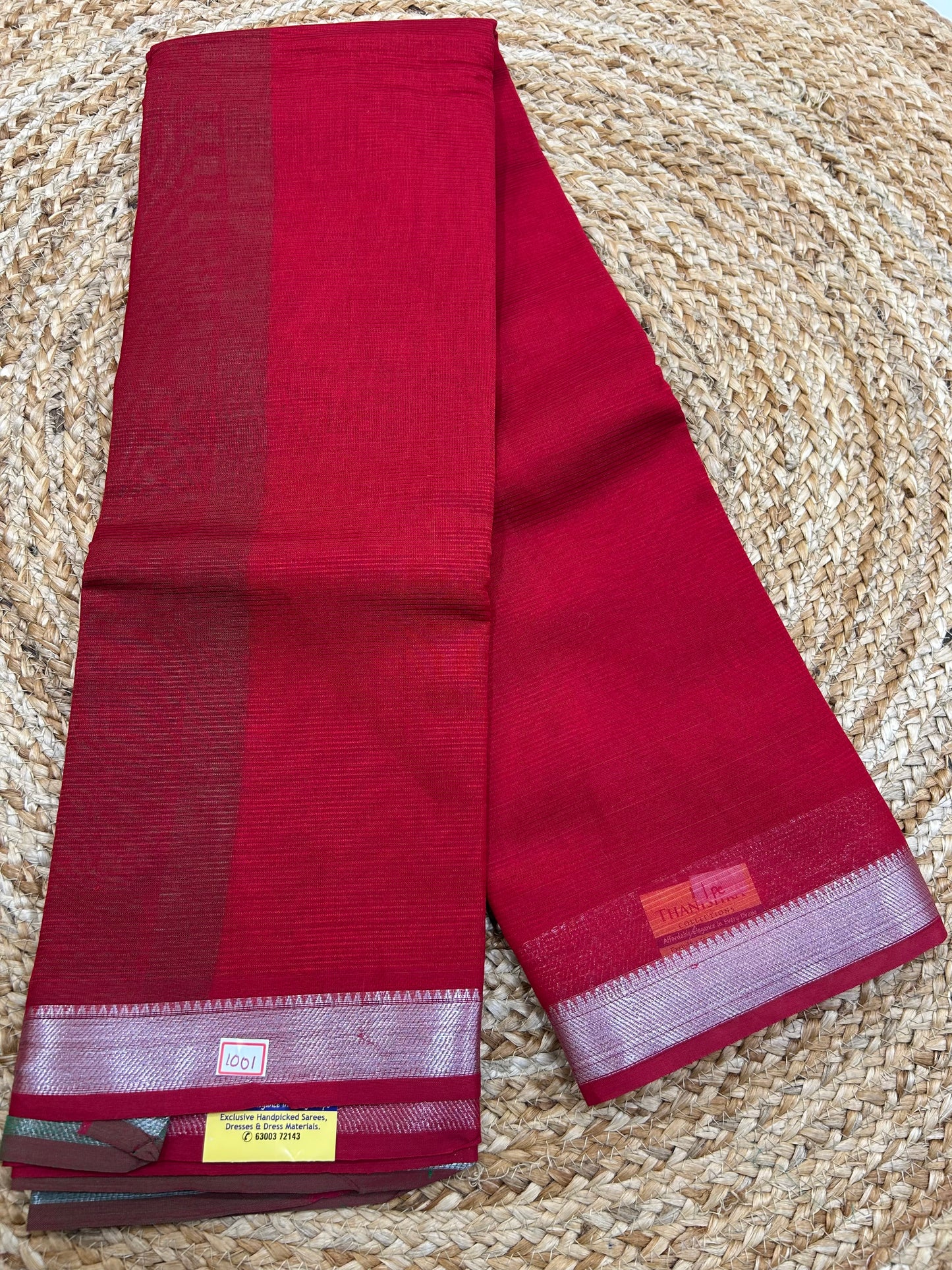 Mangalgiri Silk small  border Saree