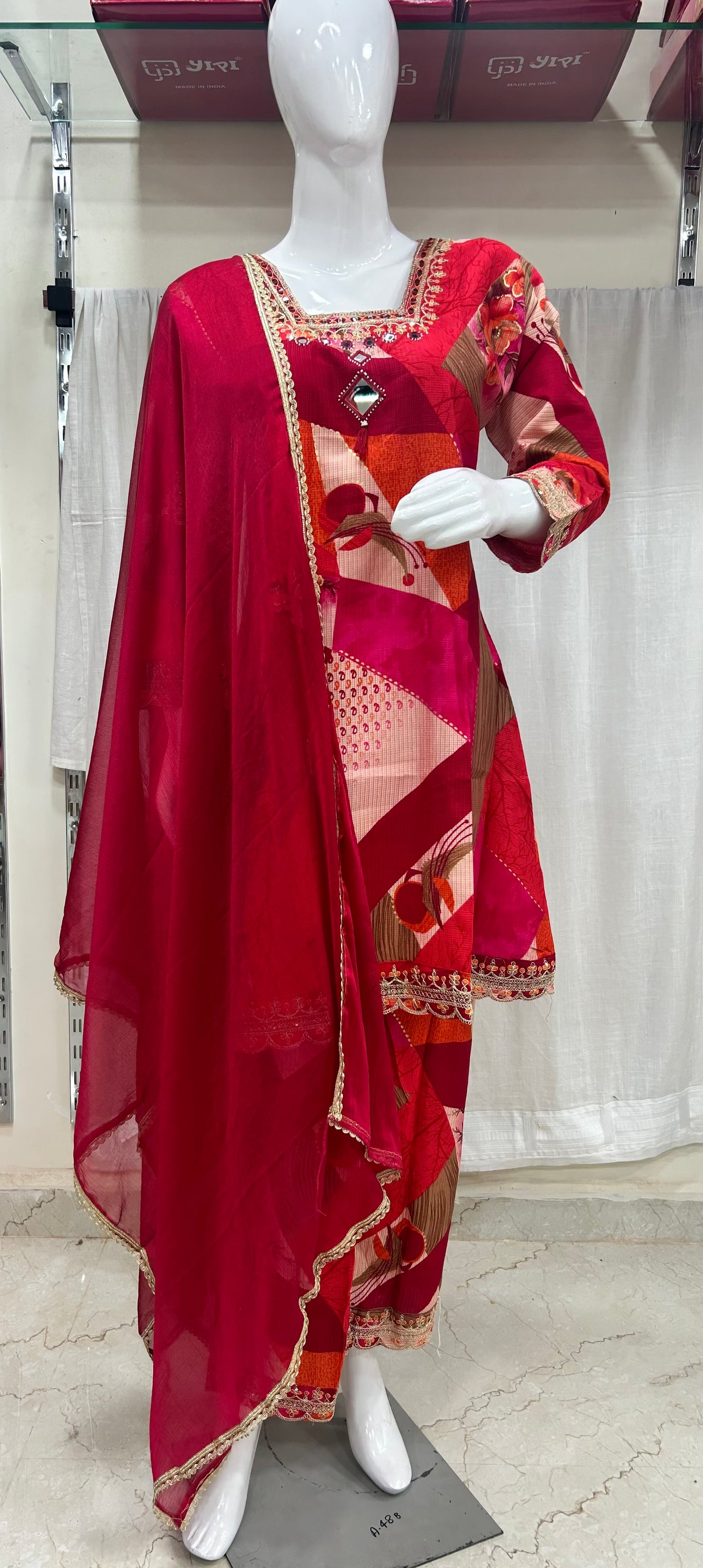 Vatican silk embroiderey 3 piece  set