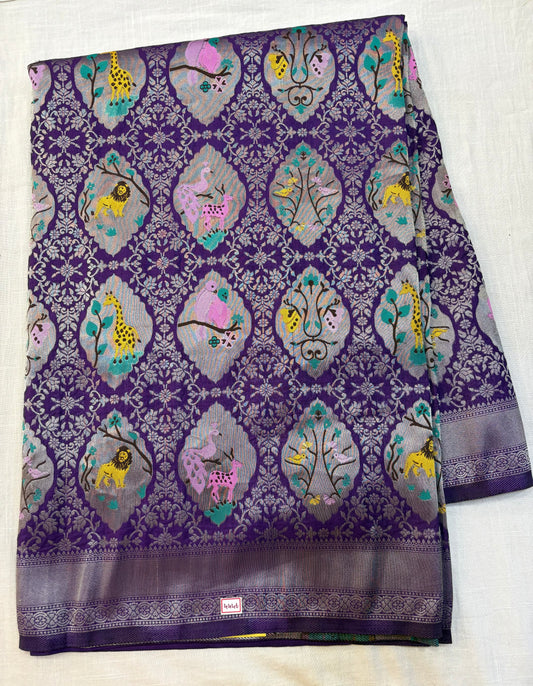 Banaras Georgette - Jungle Theme Saree