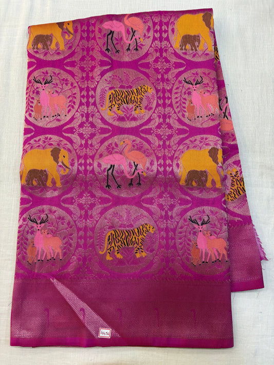 Banaras Georgette - Jungle Theme Saree