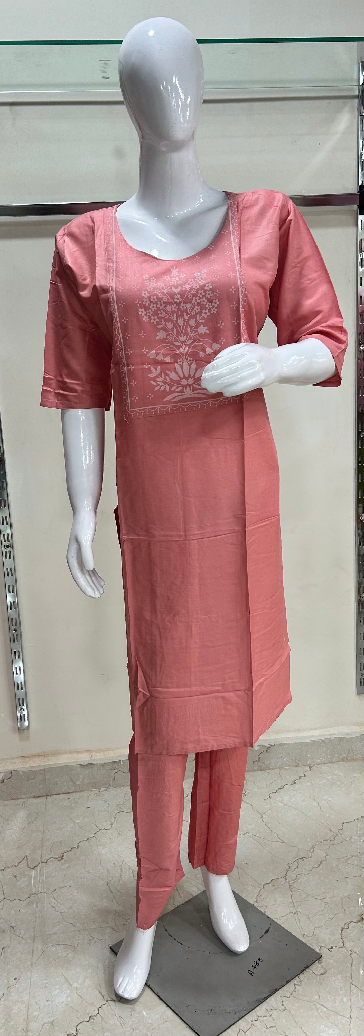 Rayon Block Print 2 piece Kurti
