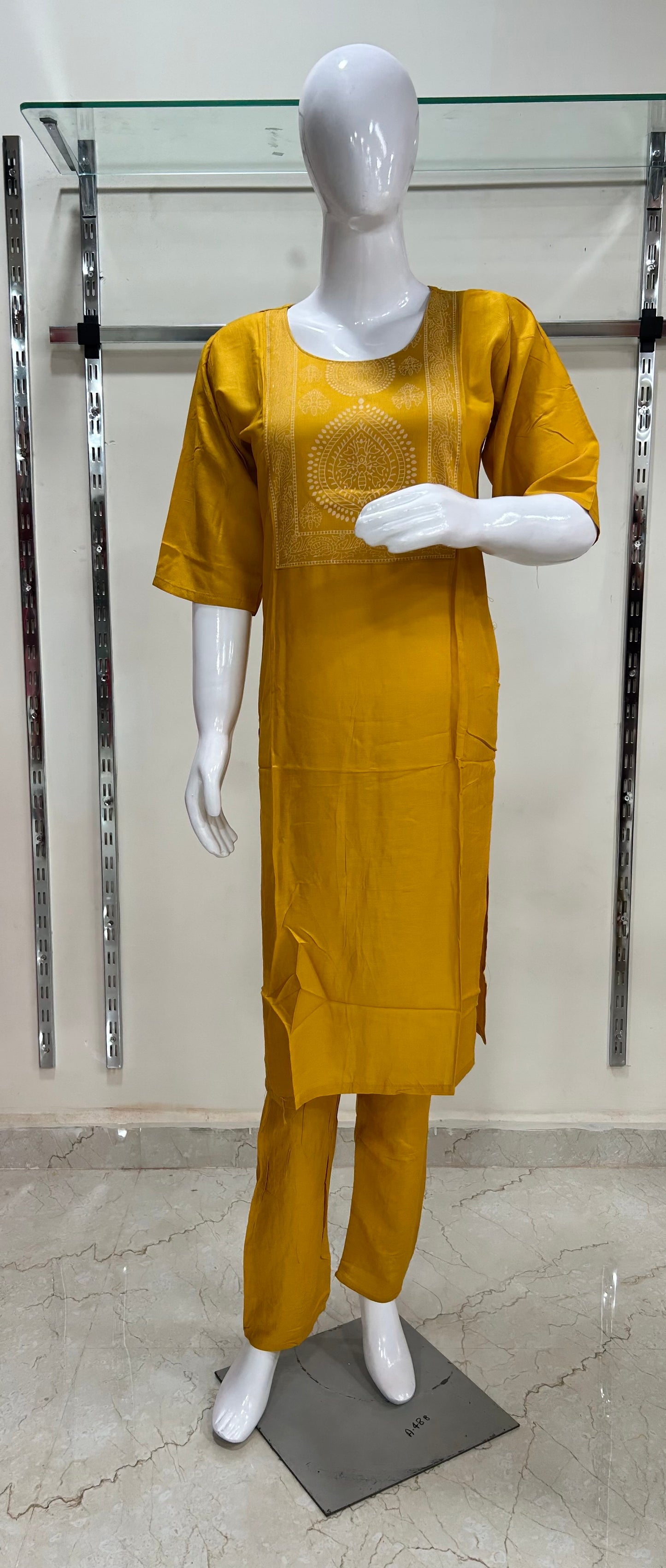 Rayon Block Print 2 piece Kurti