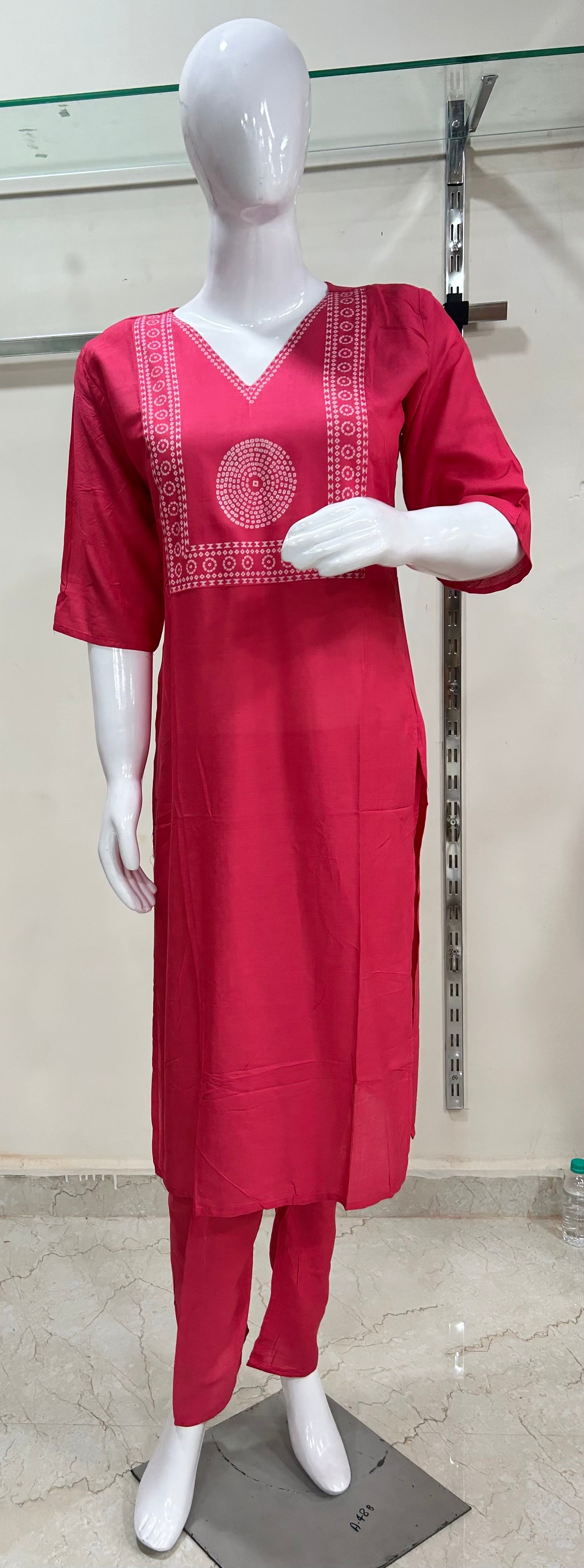 Rayon Block Print 2 piece Kurti
