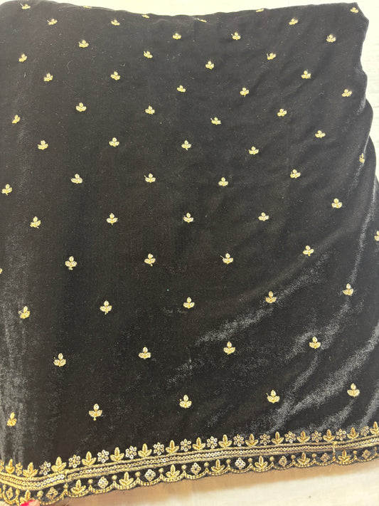 Velvet material -Black