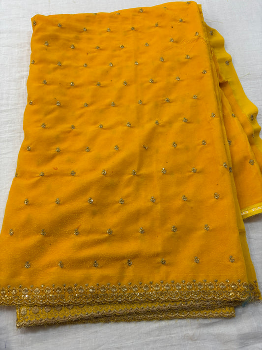 Velvet material -Yellow