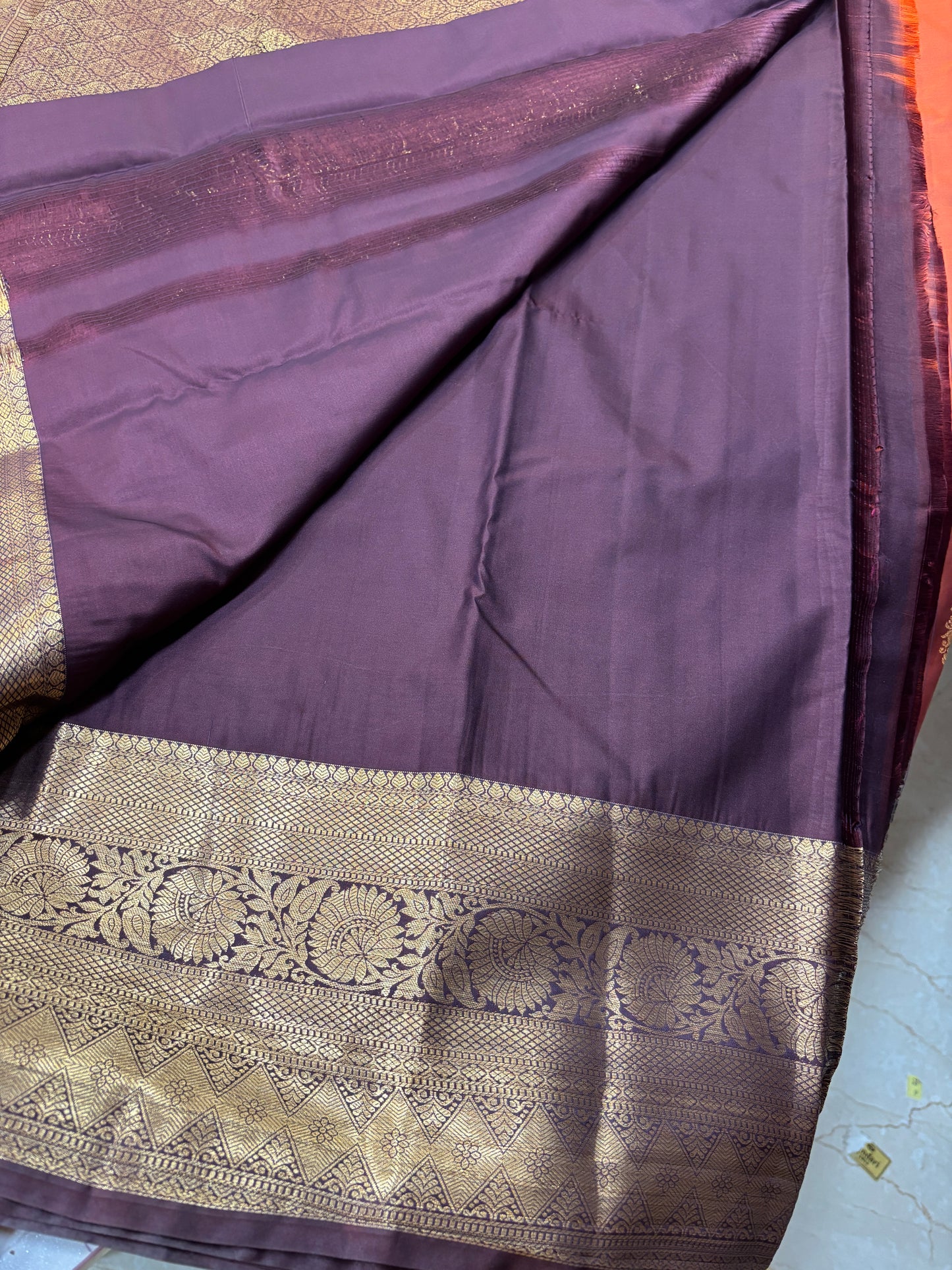 Semi Kanchi Rust Orange Saree-08