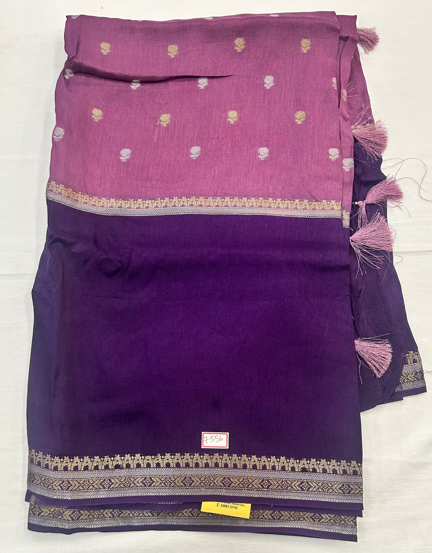 Vintage Russian Crepe saree