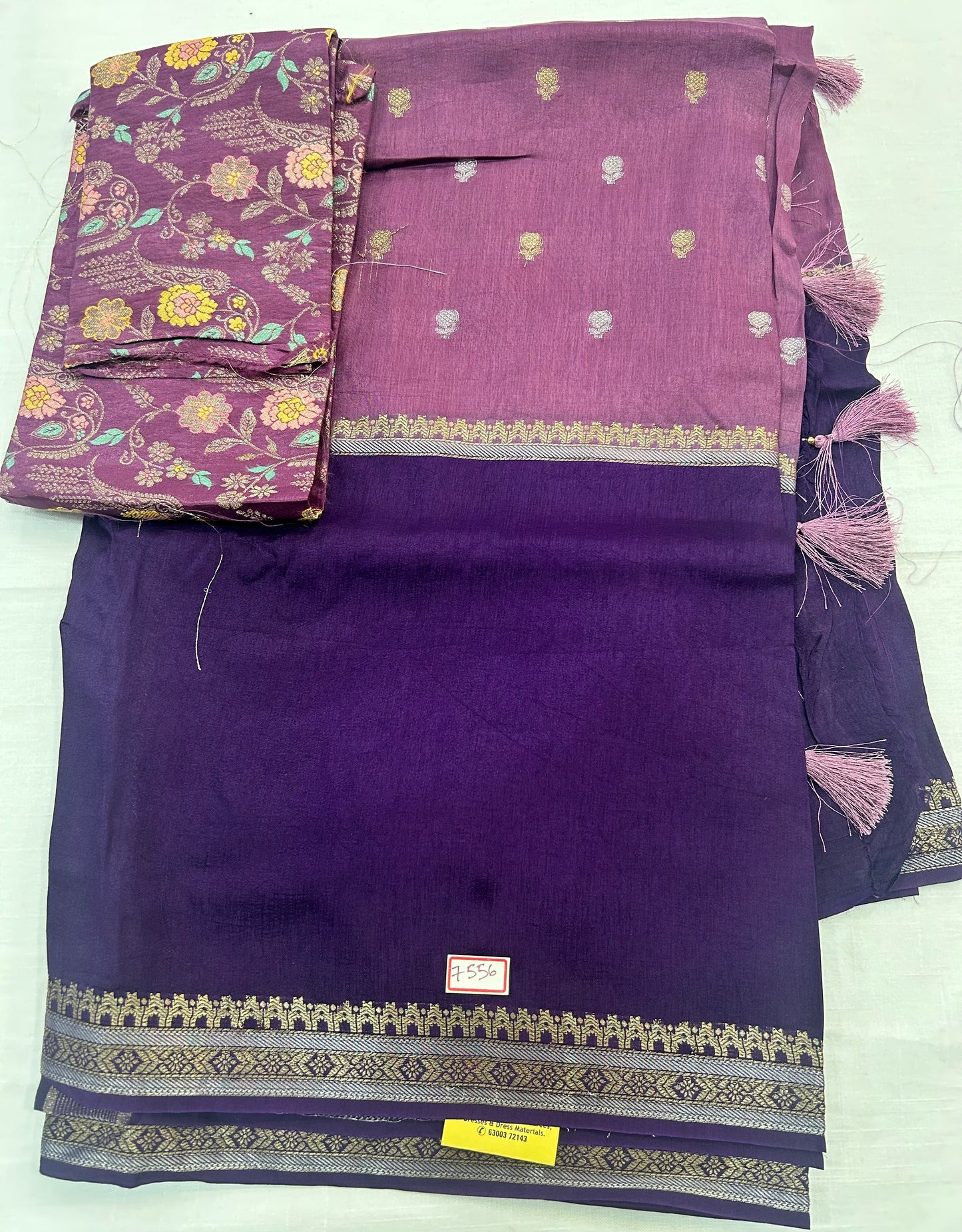 Vintage Russian Crepe saree