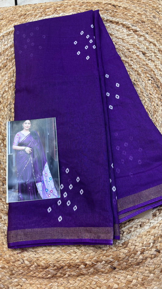 Fancy Mangalgiri Bandini print Saree