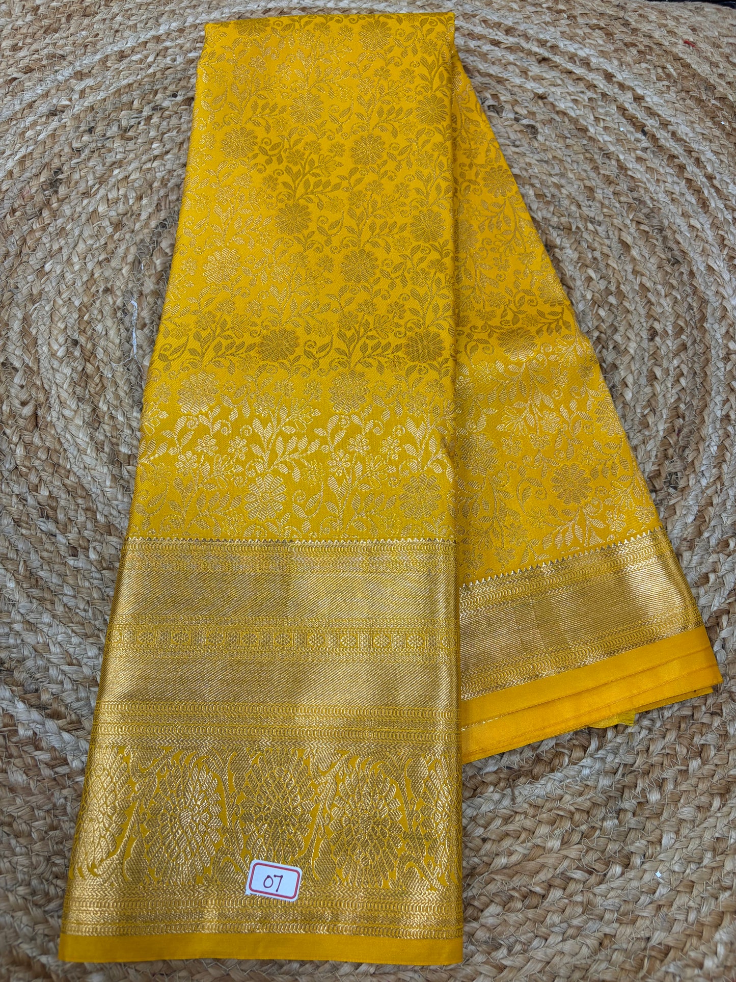 Self Red Semi Kanchi Pattu Sarees