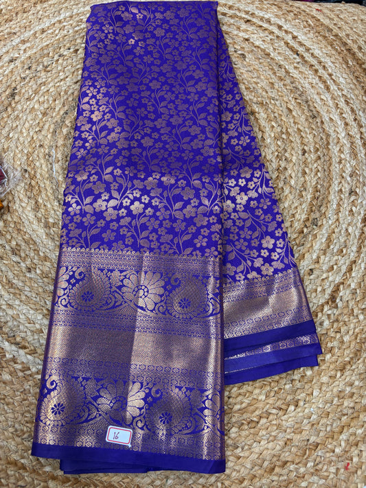 Self Semi Kanchi Pattu Sarees