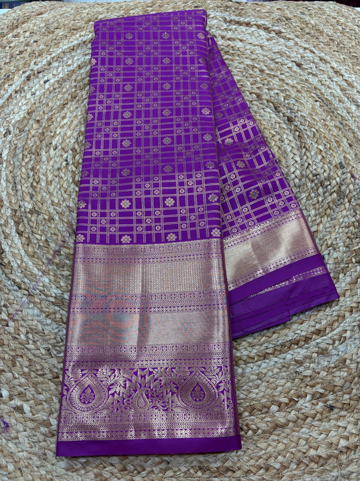Semi Kanchi Self Jamuni saree-20