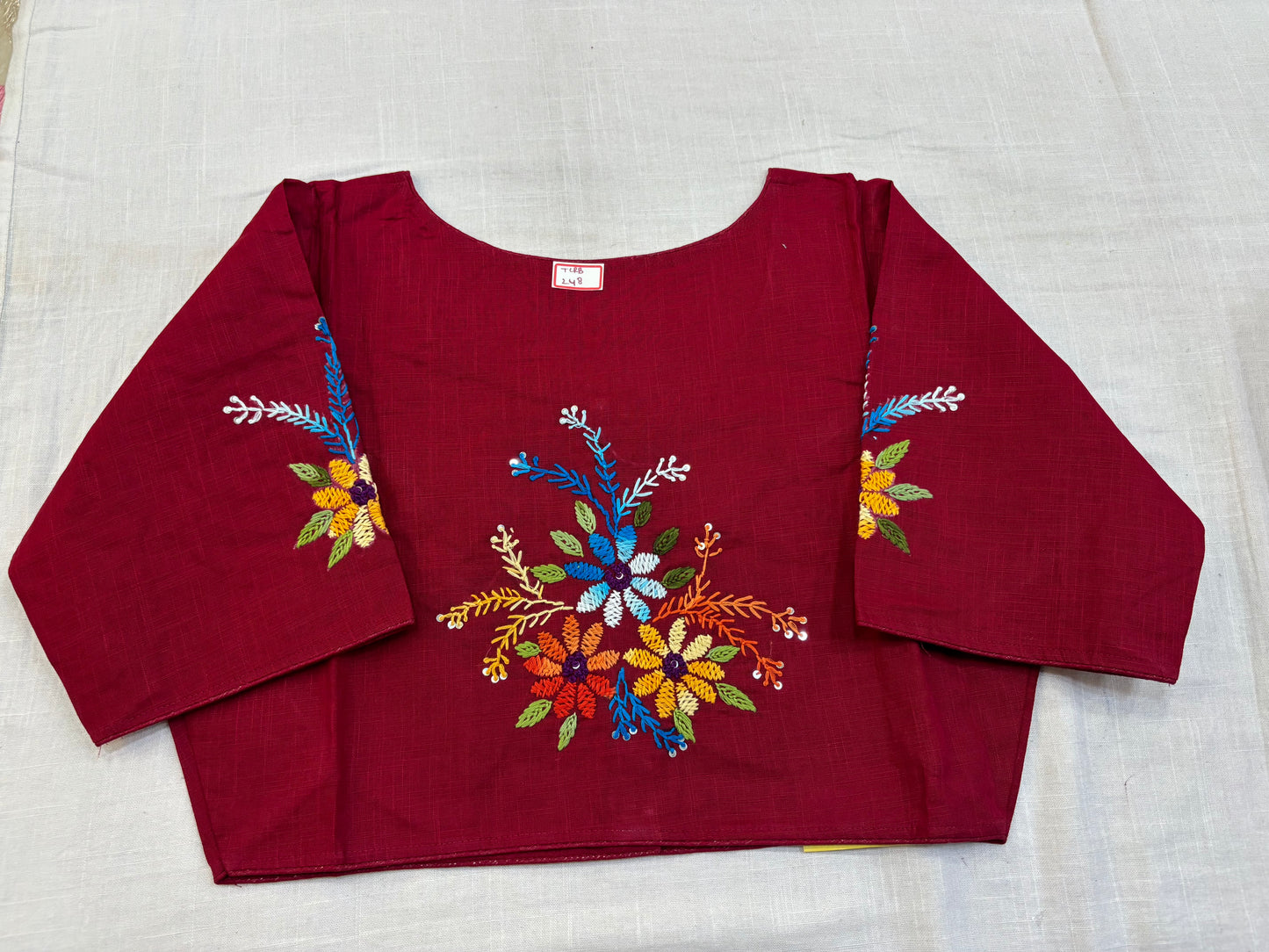 High Neck ReadyMade Blouse