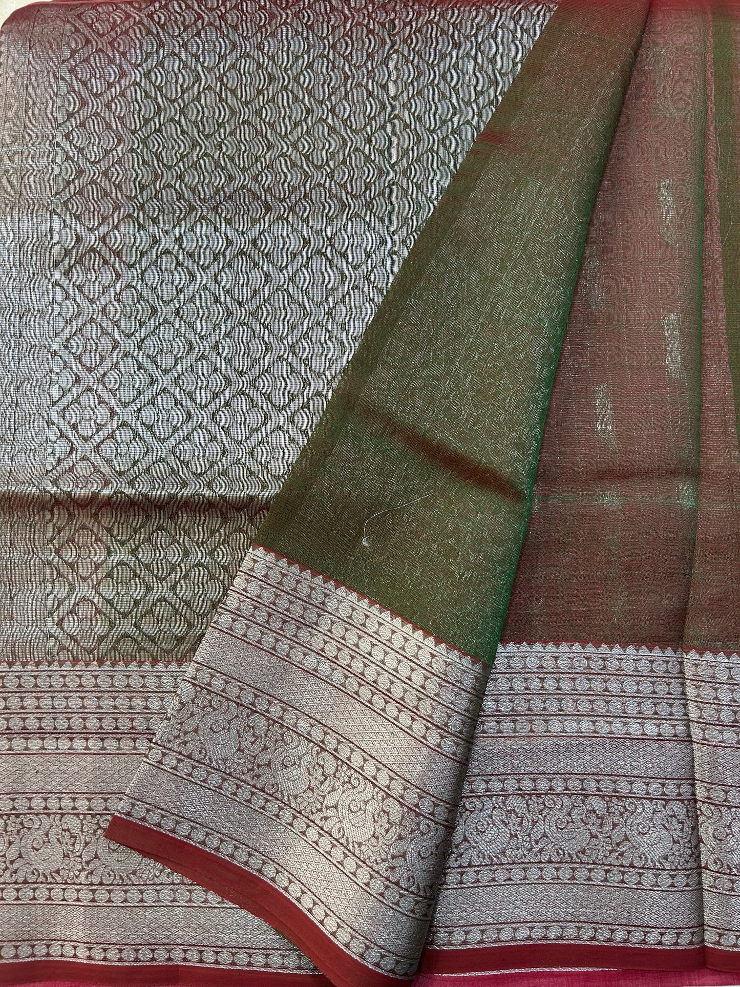 Mangalgiri Silk Saree Big border