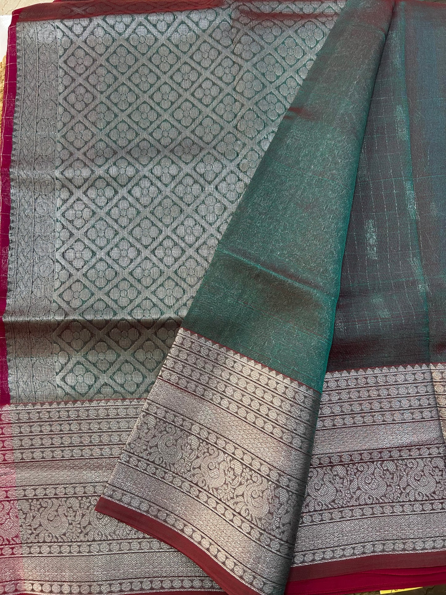 Mangalgiri Silk Saree Big border