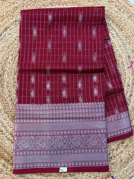 Mangalgiri Silk Saree Big border