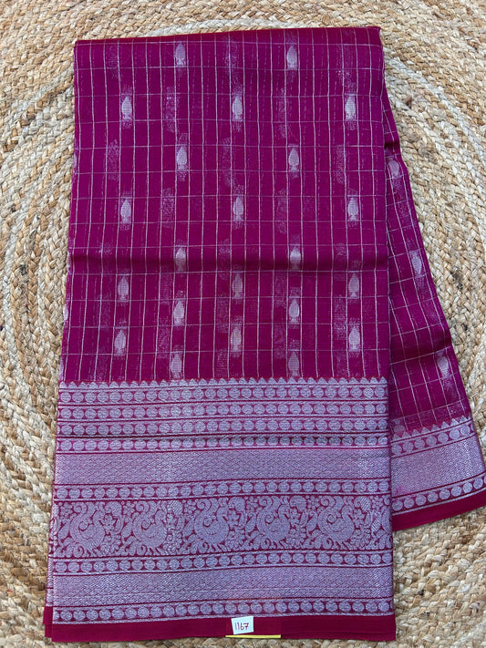 Mangalgiri Silk Saree Big border