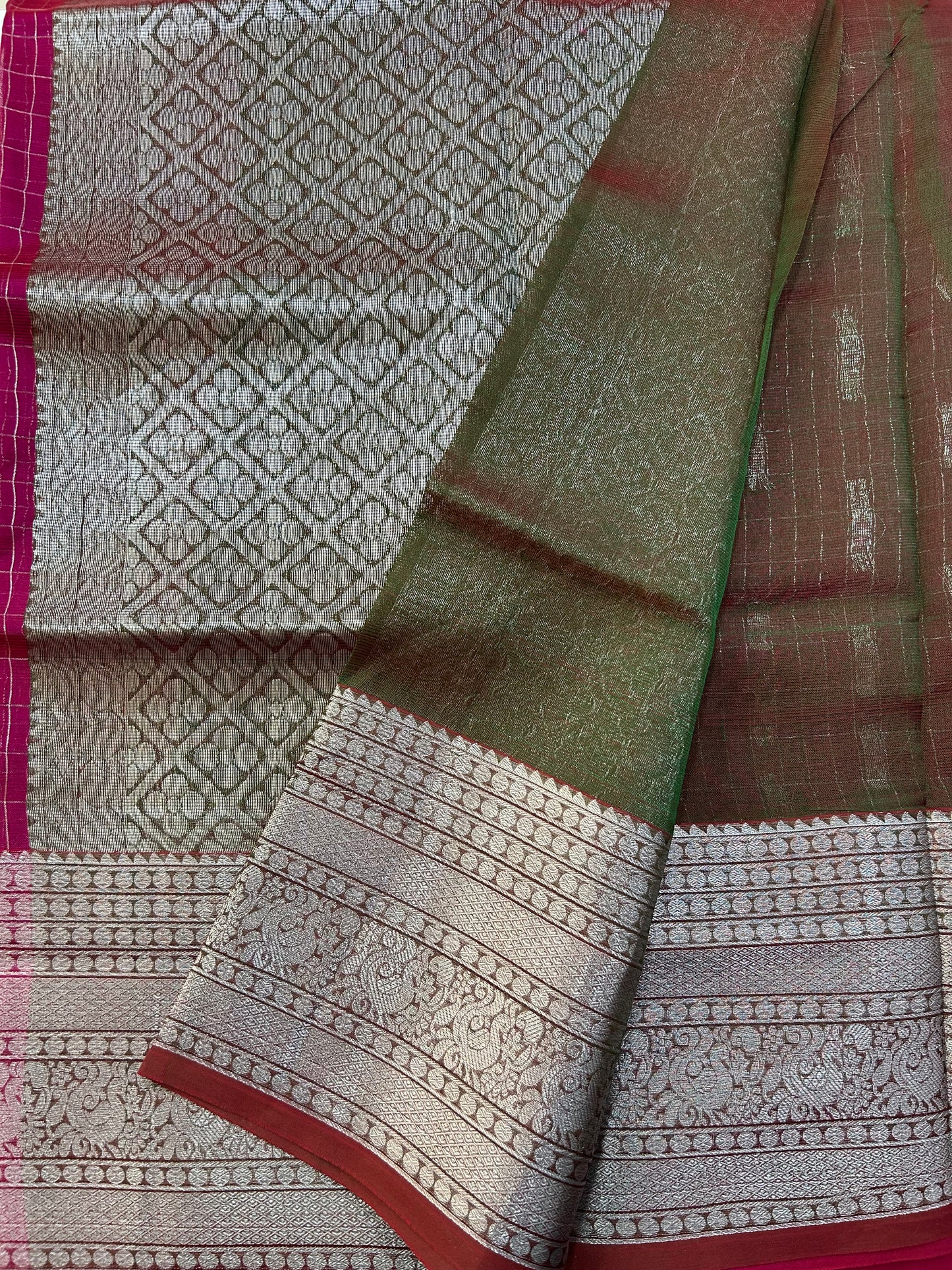 Mangalgiri Silk Saree Big border