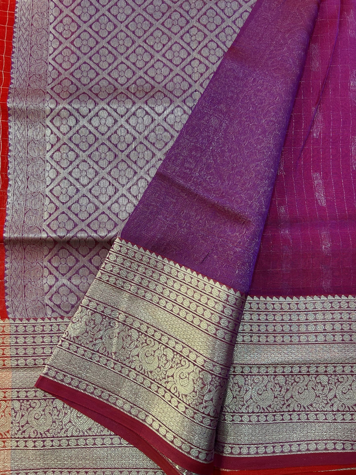 Mangalgiri Silk Saree Big border