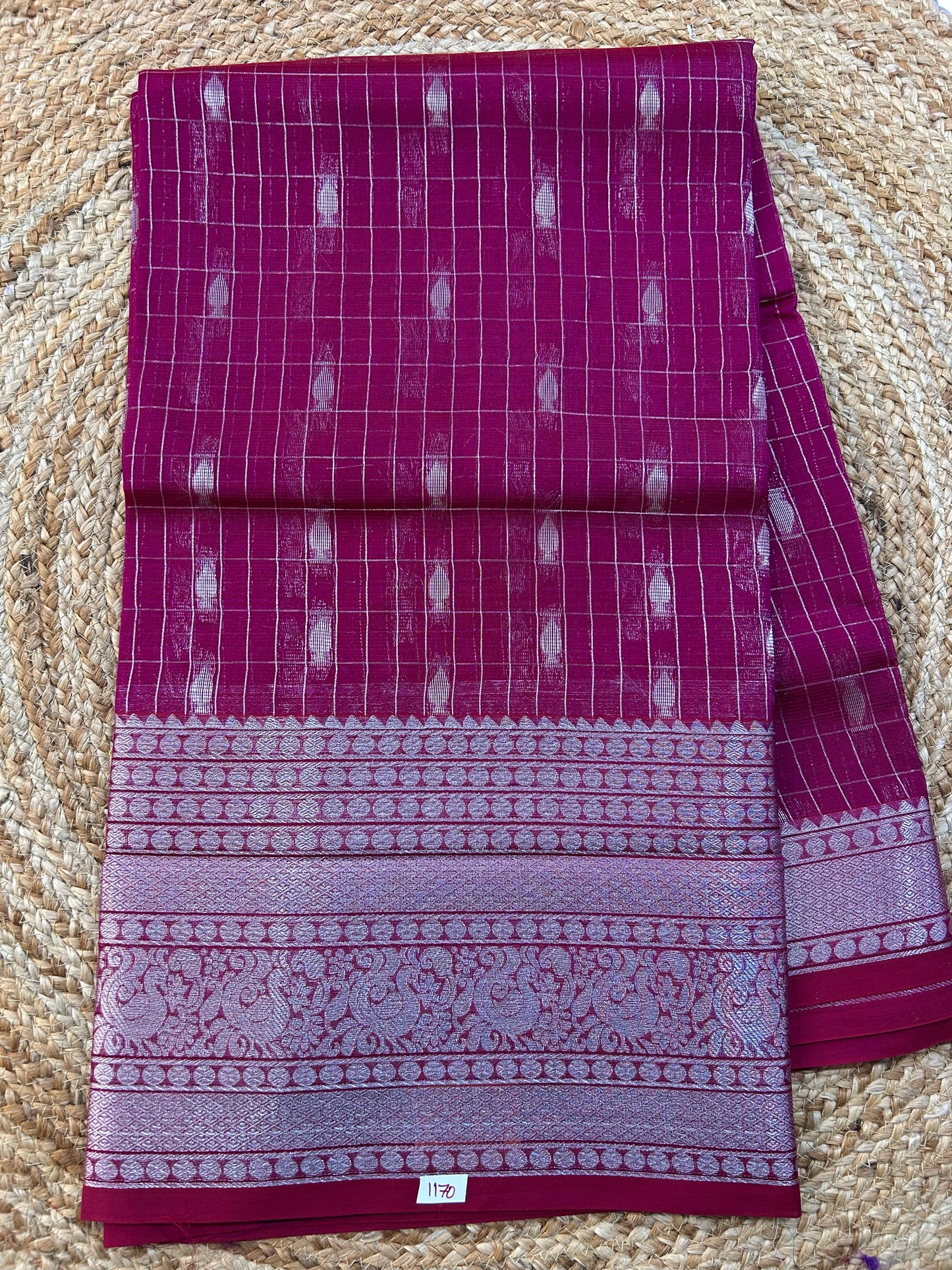 Mangalgiri Silk Saree Big border