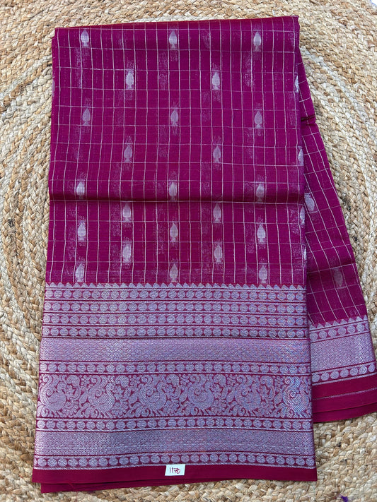 Mangalgiri Silk Saree Big border