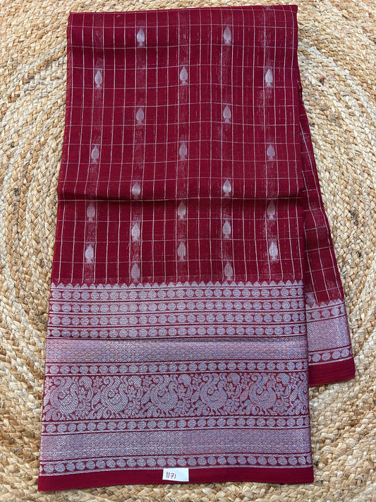 Mangalgiri Silk Saree Big border