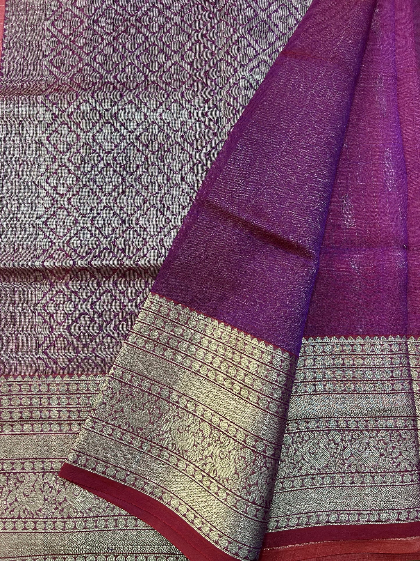 Mangalgiri Silk Saree Big border