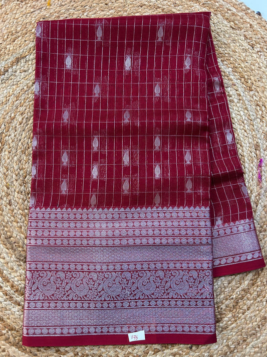 Mangalgiri Silk Saree Big border