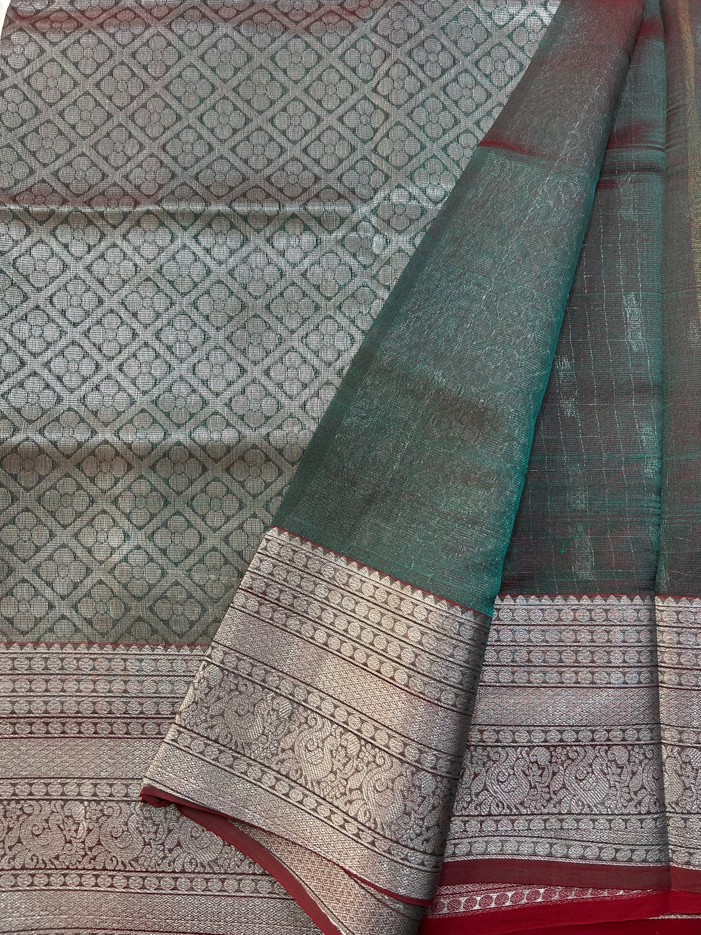 Mangalgiri Silk Saree Big border